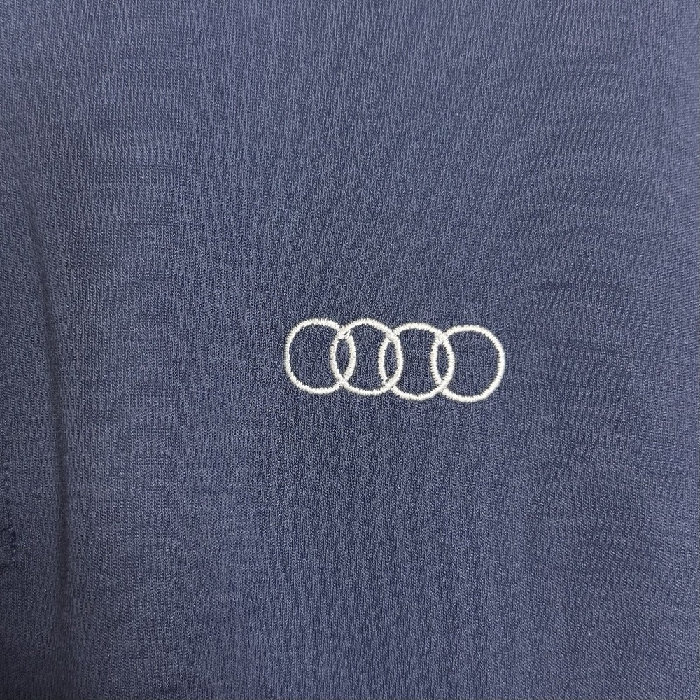 Authentic Audi Polo Shirt Mens Size 2X Navy Blue Short Sleeve Logo NEW - Picture 2 of 5
